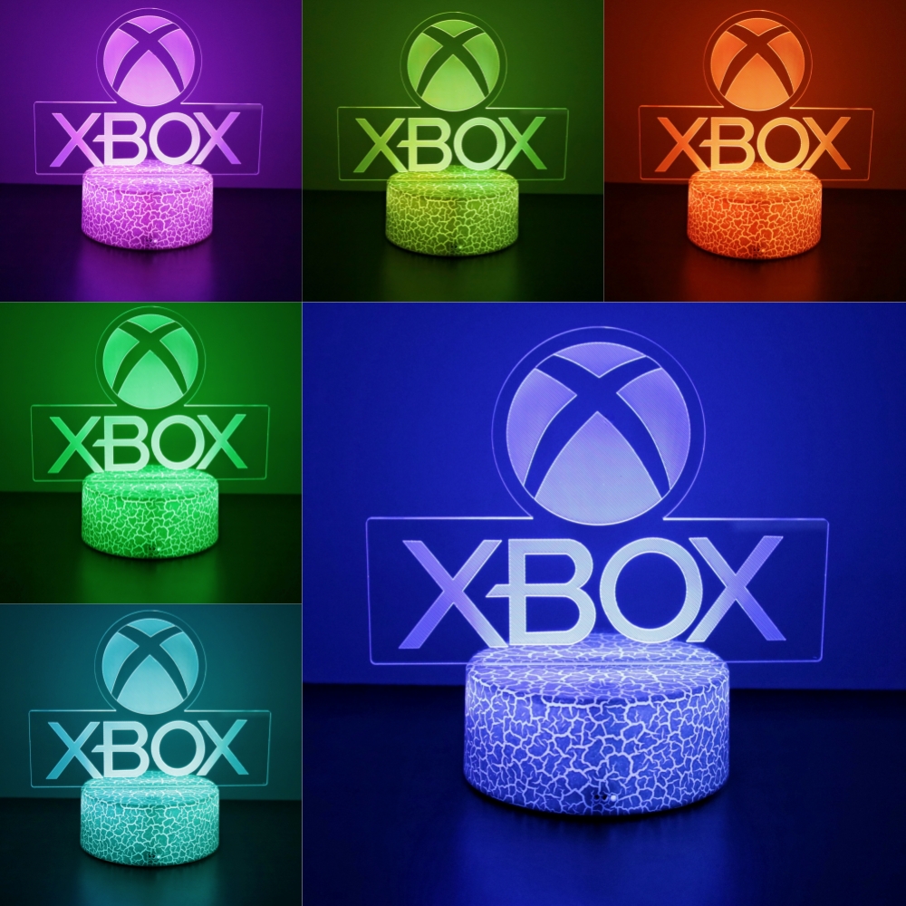Desk Setup Xbox - Gaming Lamp 3D Night Light For