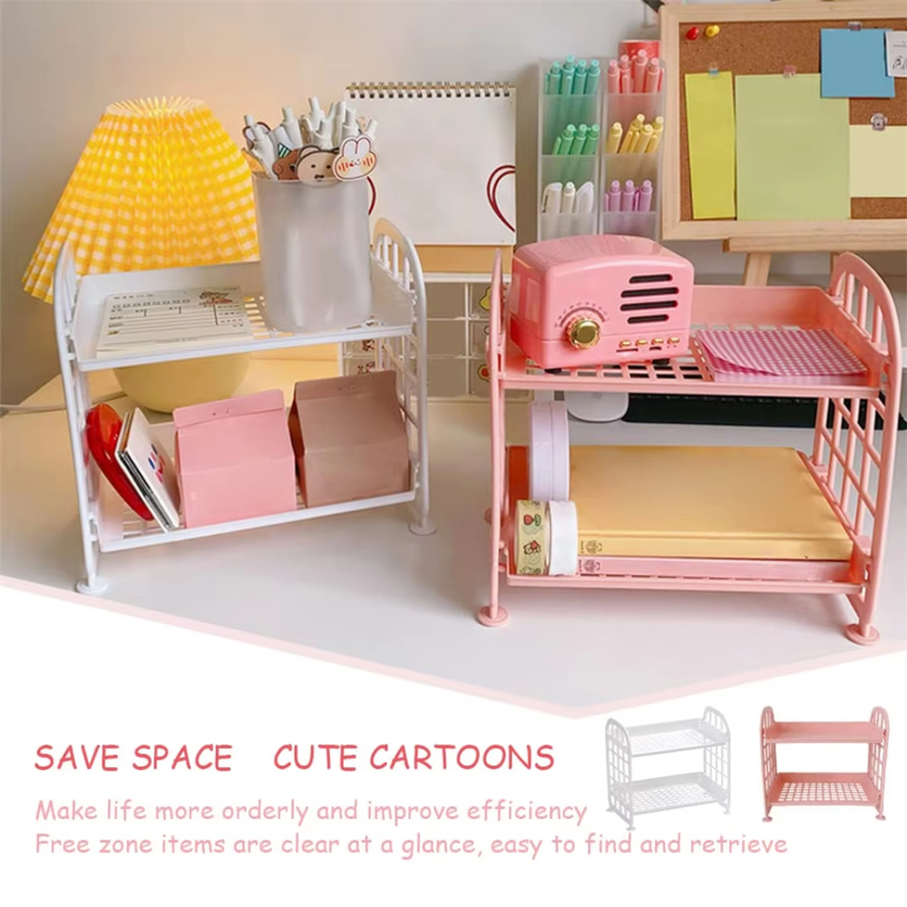 Desktop Storage Rack Organizer – Desk Setup Pink Bewertung und Preis