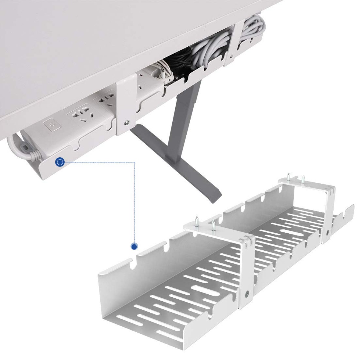 Cable Management Tray Desk Org – Desk Setup Living Room Bewertung und Preis