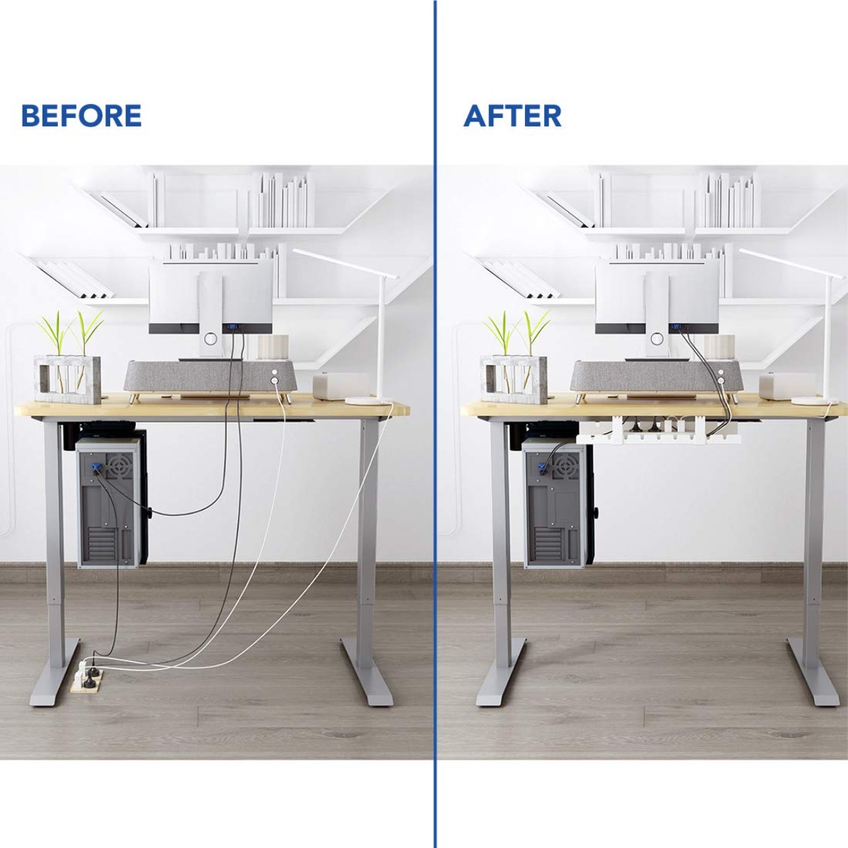Cable Management Tray Desk Org – Desk Setup Living Room Bewertung und Preis