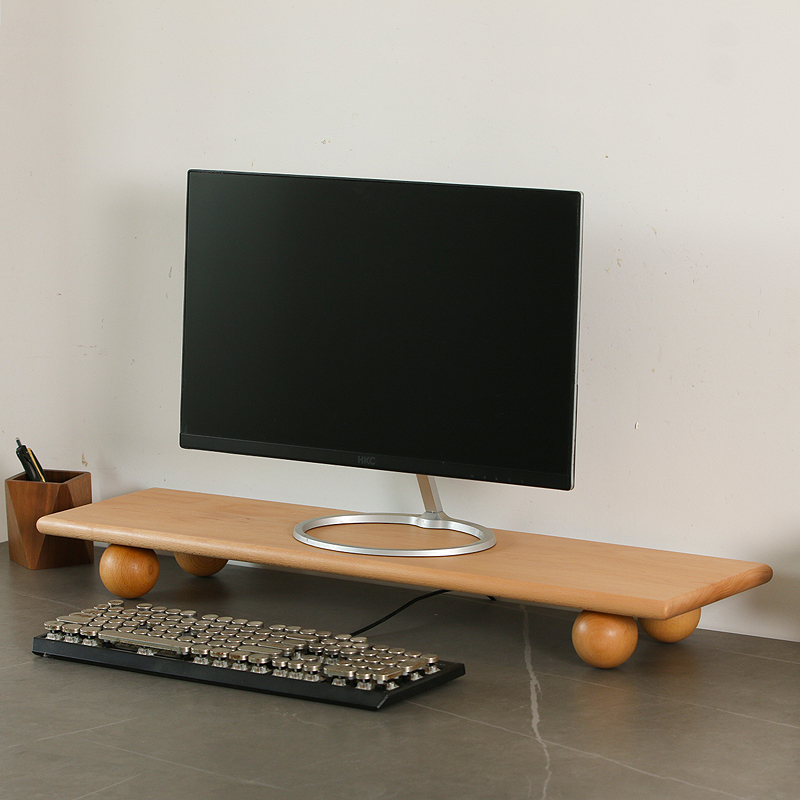 Natural Wood Desktop Riser Dua – Desk Setup Living Room Bewertung und Preis