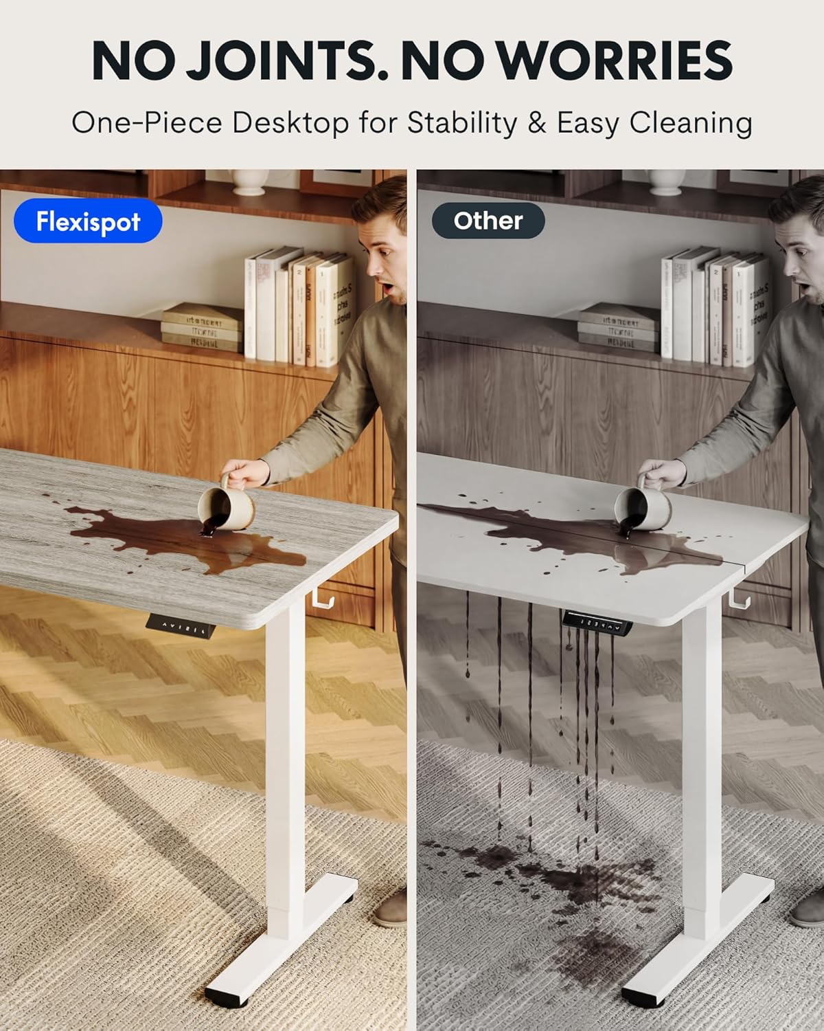 One-Piece Electric Height Adju – Desk Setup Home Office Bewertung und Preis