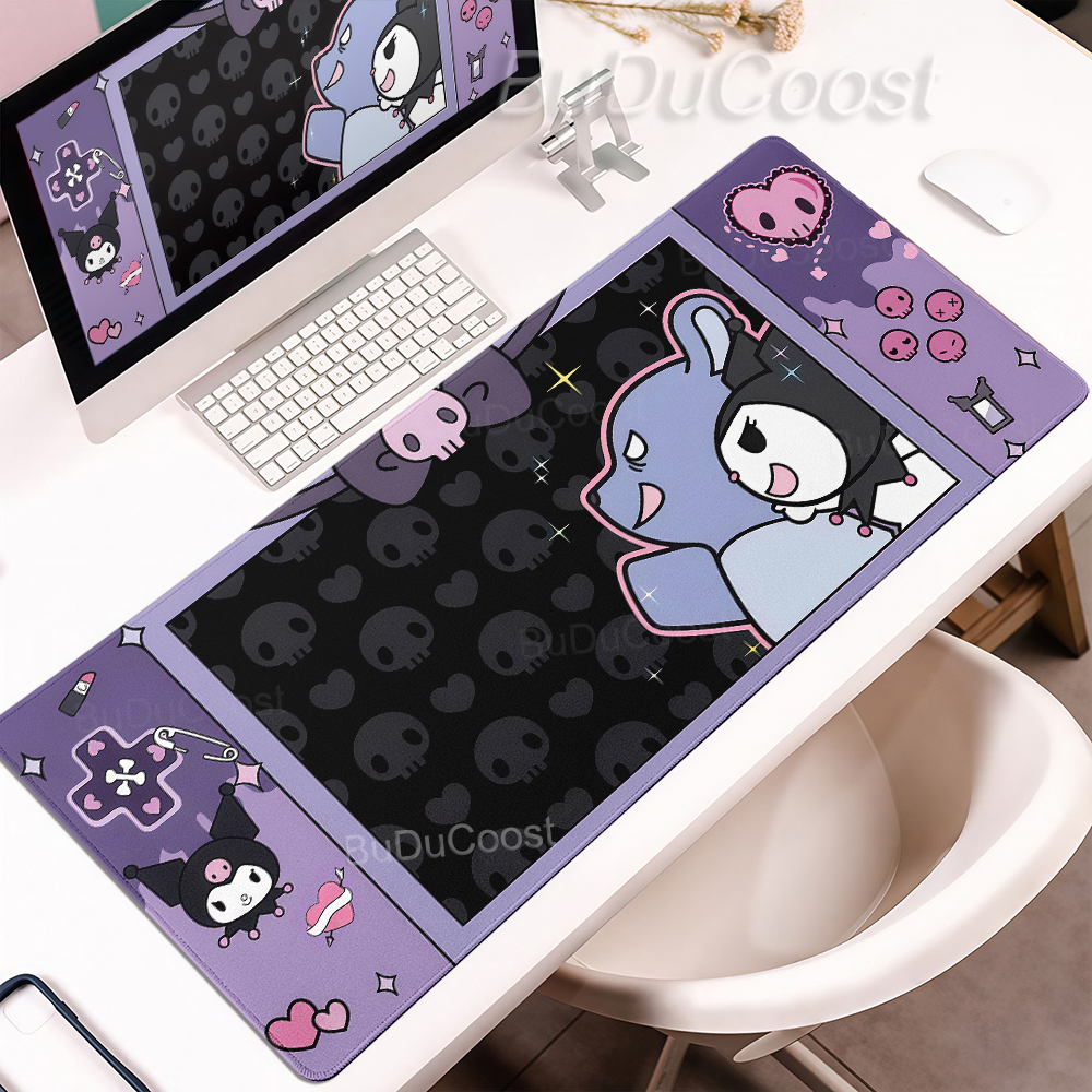 Pink Purple Cartoon Kuromi Xxl – Desk Setup Pink Bewertung und Preis
