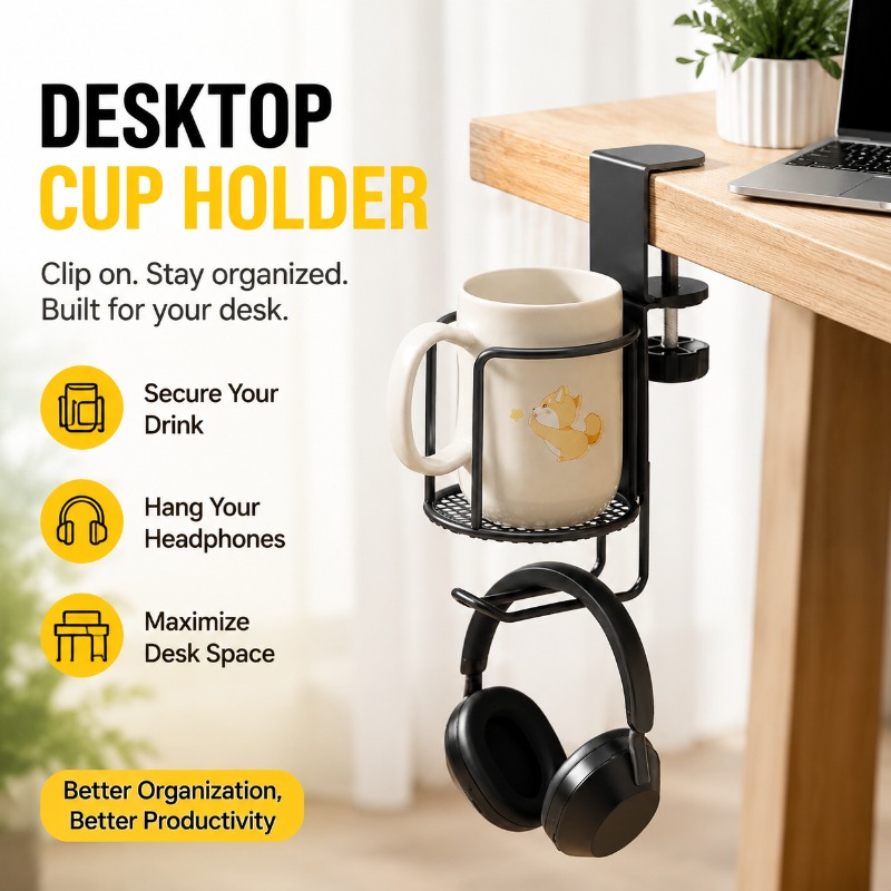 2 in 1 Desk Cup Holder Headpho – Desk Setup Headphone Stand Bewertung und Preis