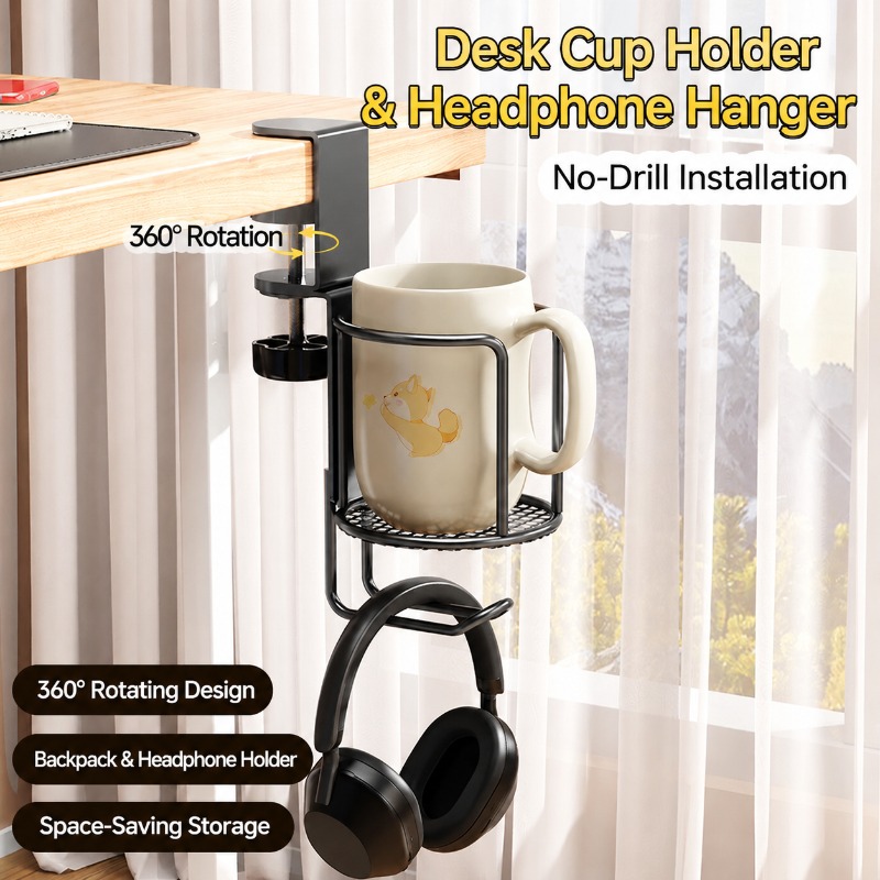 2 in 1 Desk Cup Holder Headpho – Desk Setup Headphone Stand Bewertung und Preis