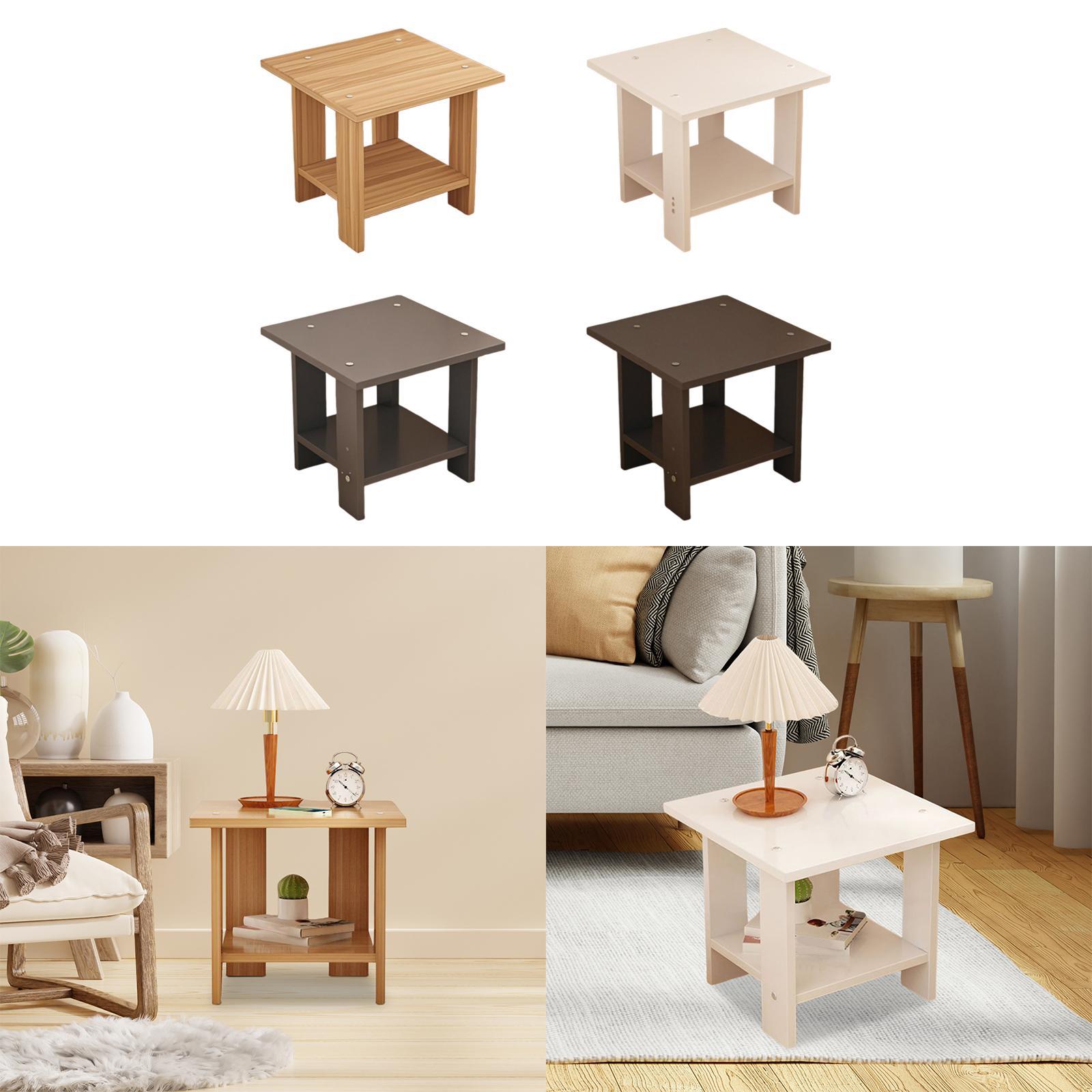 Wooden Double Layers Side Tabl – Desk Setup Laptop Bewertung und Preis