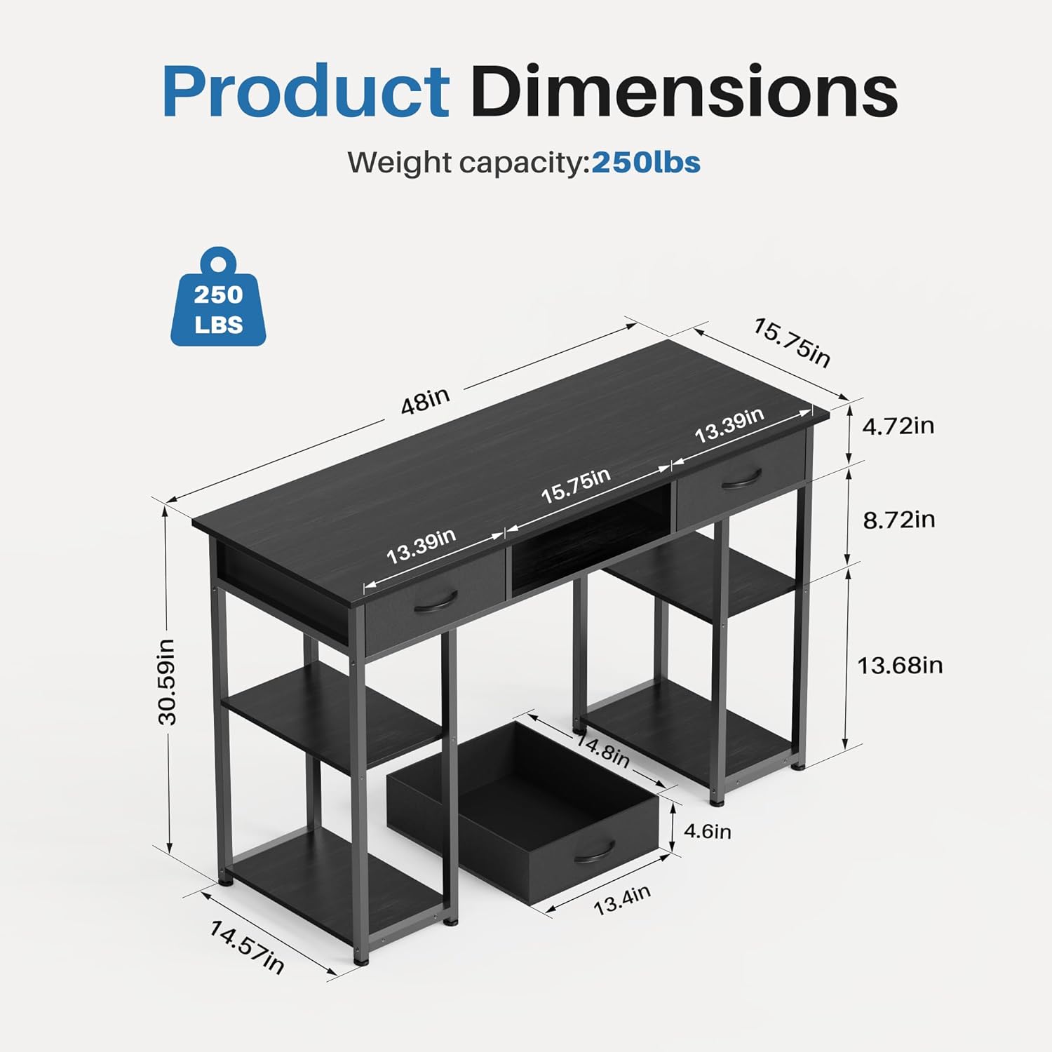 48-Inch Computer Desk with Fab – Work Desk Home Setup Bewertung und Preis
