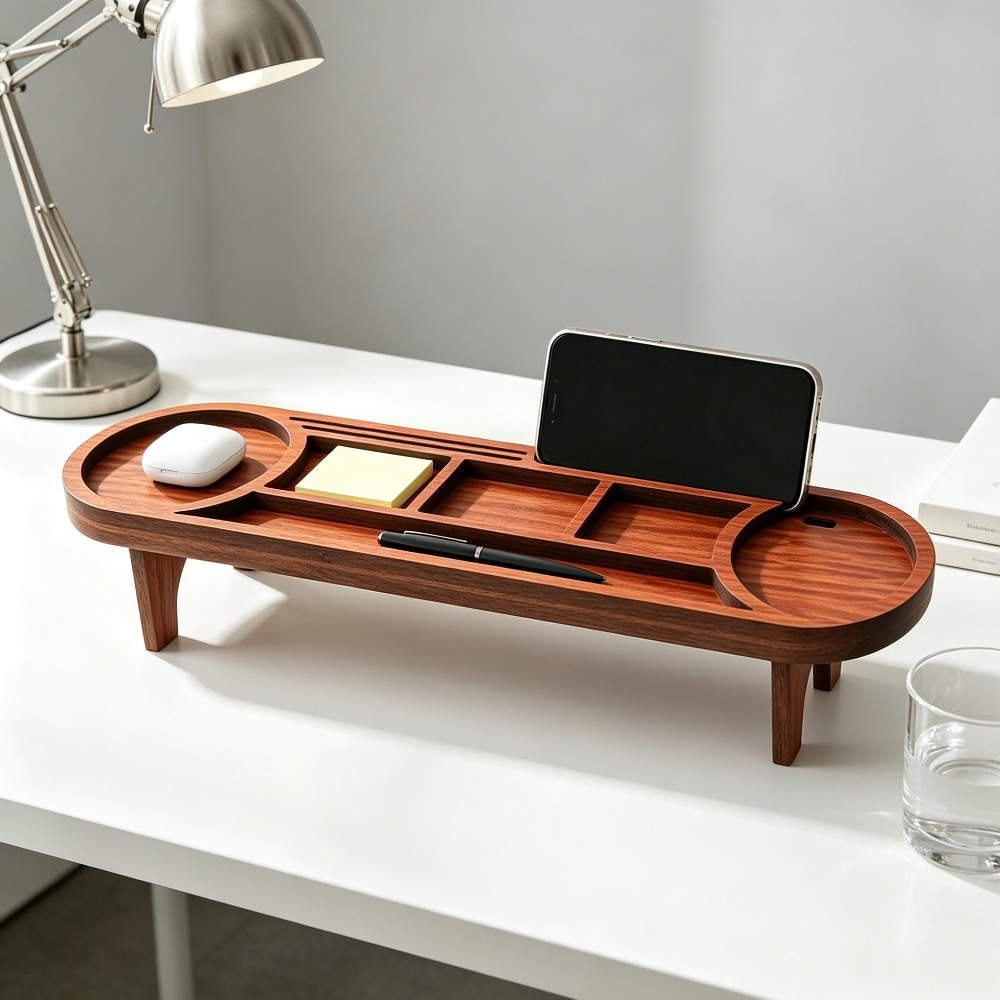 Wooden Desk Organizer with Pho – Desk Setup Home Office Bewertung und Preis