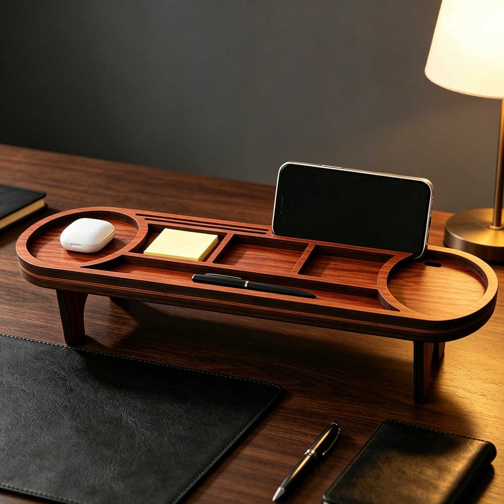 Wooden Desk Organizer with Pho – Desk Setup Home Office Bewertung und Preis