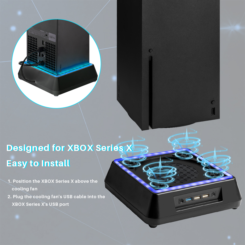 Game Console Cooling Fan Stand – Desk Setup Xbox Bewertung und Preis