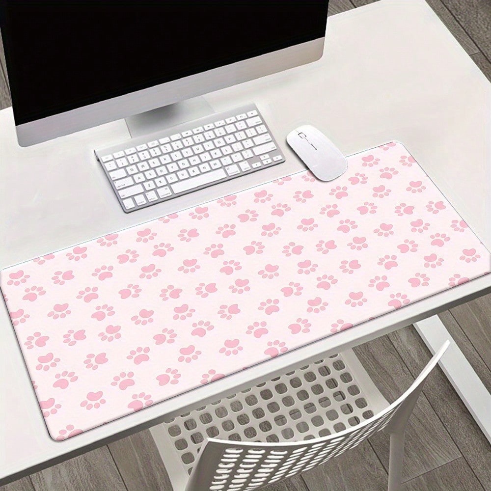 Pink Paw Print Desk Pad ，Large – Desk Setup Pink Bewertung und Preis
