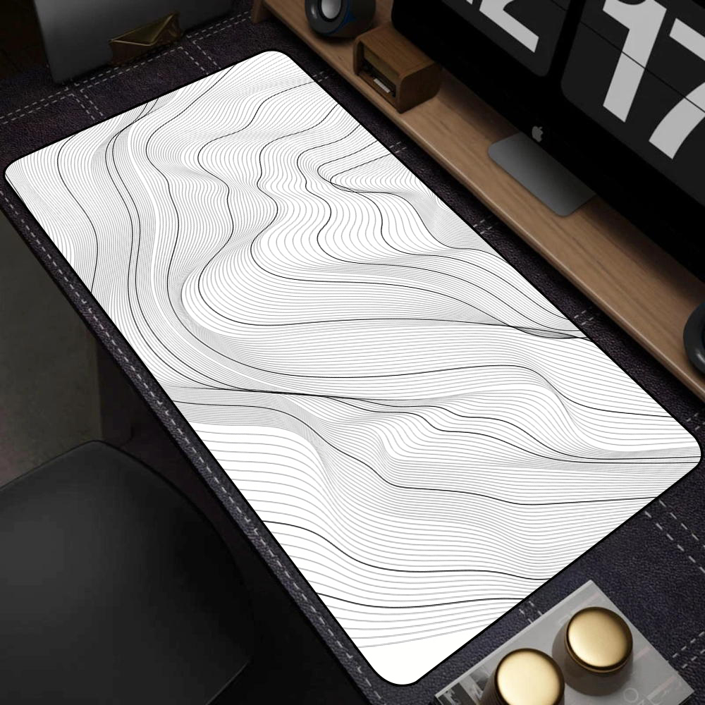 Large Black and White Art Mous – Desk Setup Pink Bewertung und Preis
