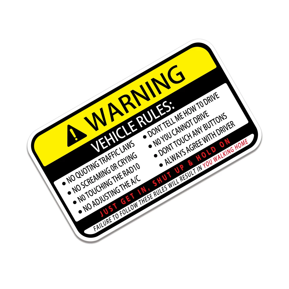 13x7.7cm Warning Words Car Sti – Desk Setup Laptop Bewertung und Preis