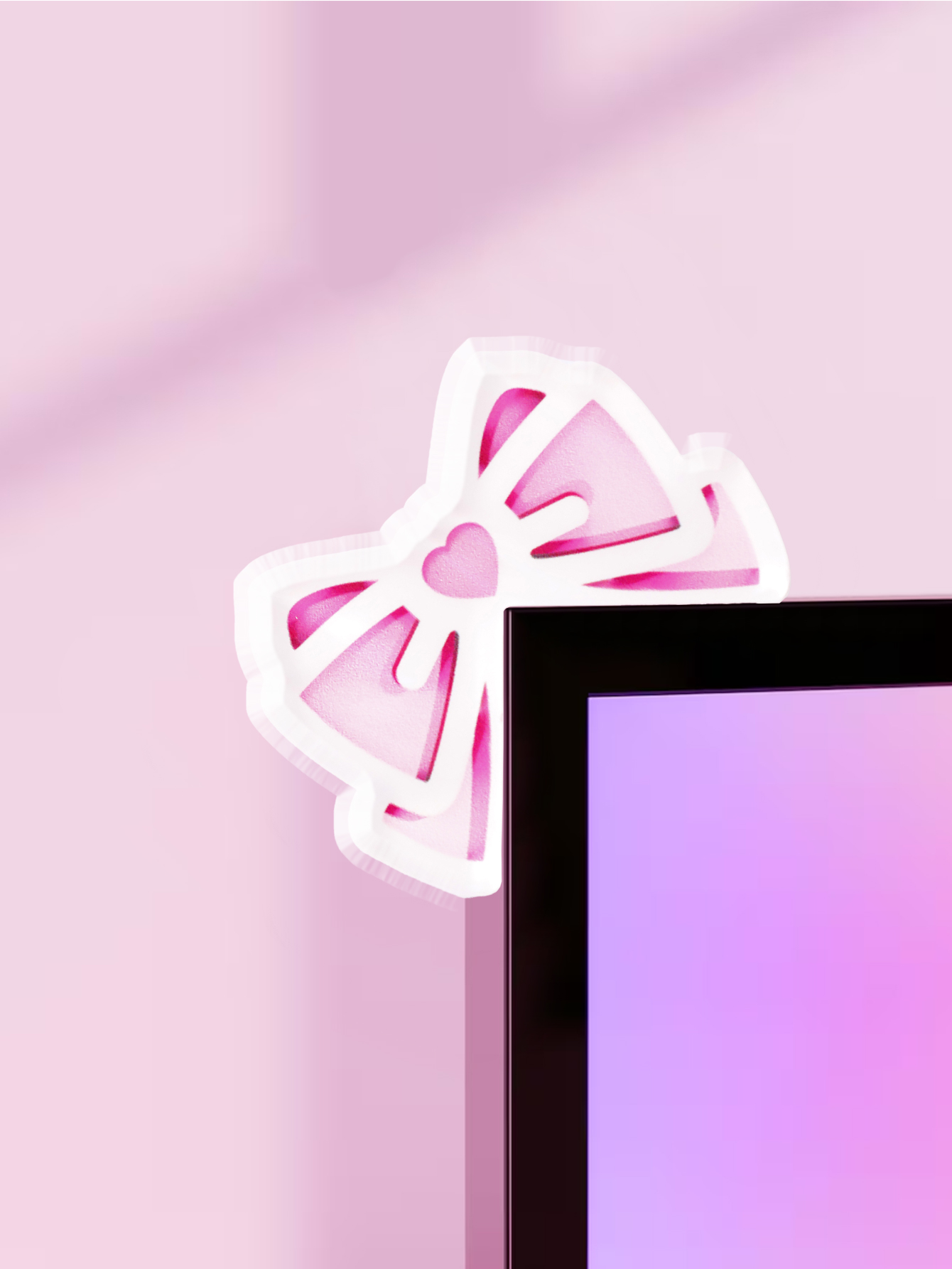 Kawaii Bow Monitor Decor Pink  – Desk Setup Pink Bewertung und Preis