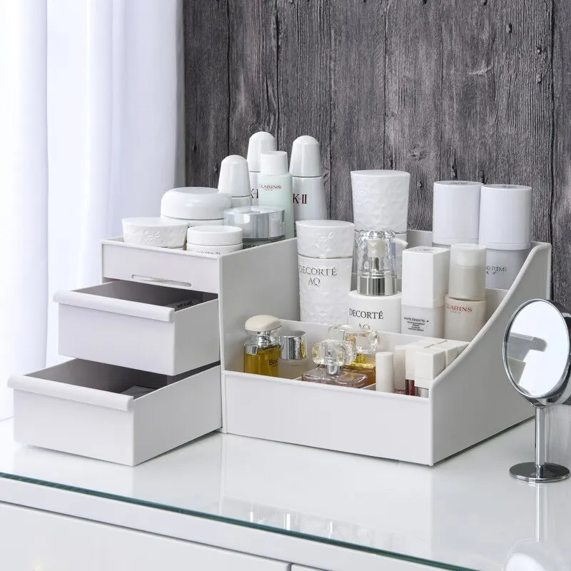 1pc White Drawer Makeup Storag – Desk Setup Shelf Bewertung und Preis