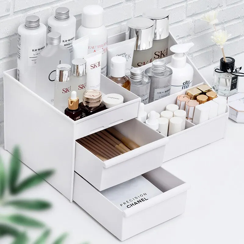 1pc White Drawer Makeup Storag – Desk Setup Shelf Bewertung und Preis